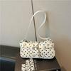Fashion Polka Dot Rivet Motorcycle Underarm Single Shoulder Handbag For Daily Commute