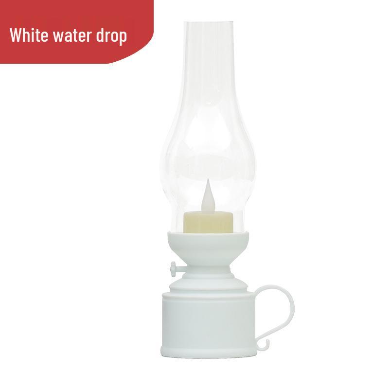 Vintage Kerosene Lamp Decorative Lantern with Electronic Candle for Weddings and Atmosphere Simulation