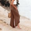 Womens Palazzo Pants Summer Casual Flowy Wide Leg Trousers Beach Travel Vacation Outfits