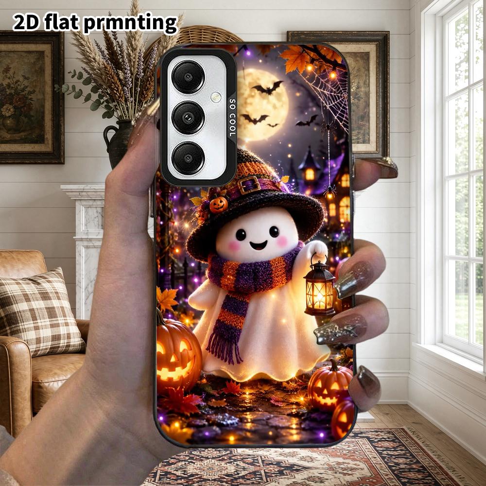 Phone Case: 2D Flat Samsung Galaxy A34 A35 M05 M06 S20 S22 S21 FE Plus 5G Protective Case, Couple Style, Cute Little Ghost, Christmas and Halloween Gi