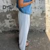 Women's Wide-Leg Pants High Waist Button Decorated Pants Casual Loose Fit Trousers for Daily Wear Travel Office