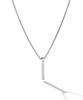 Mother-of-Pearl Point Metal Stick Pendant 20 Chain Necklace (C2601-AN1010_SV)