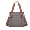 Retro Canvas Crossbody Tote with Zipper – Large Capacity Travel Shoulder Bag