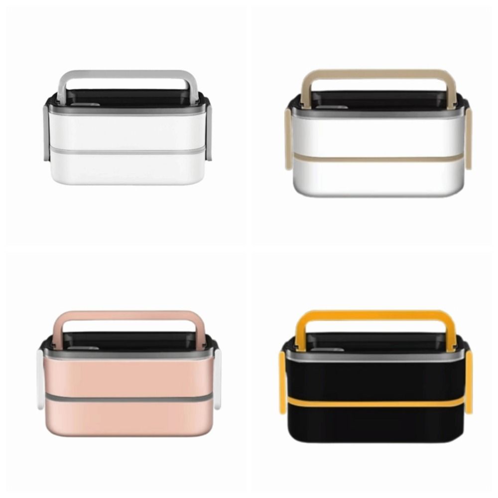 Leak-proof Insulated Food Container Double Layer Food Storage Crisper Portable Lunch Box Camping