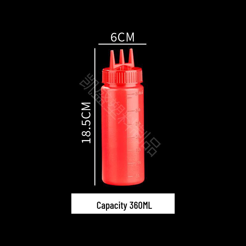 

Large Capacity Food-Grade Japanese Three-Hole Squeeze Bottle - In Stock