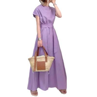 MaadeaNoeTe Vestido Longo Túnica Curto Redondo Formal Liso Solto Outono Feminino, Manga, Gola, Vestido, Cintura, Emagrecimento, Simples, Casual, Cor, Escritório,