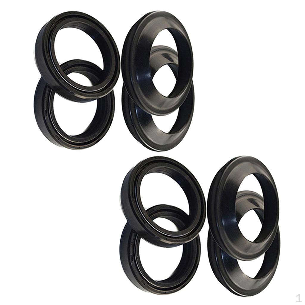 Motorcycle Rubber Front Fork Oil Dust Seals Kit 41mm X 54mm 11mm