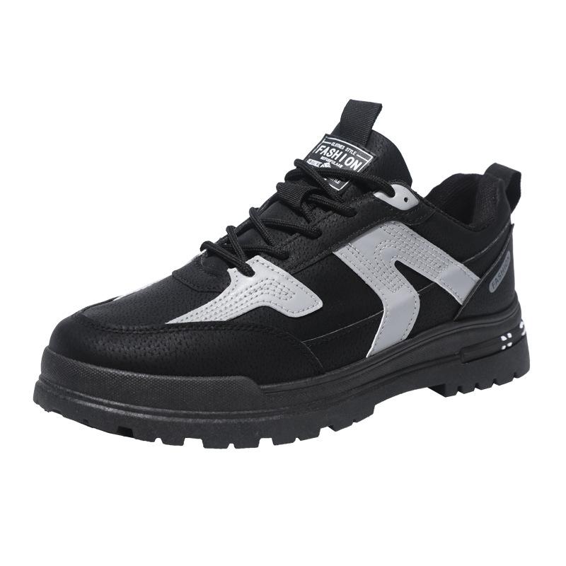 Мужские высокие повседневные туфли дышащие легкие кроссовки рабочие ботинки для активного отдыха 39 чёрный 1994₽