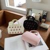Embroidered Cherry Cosmetic Bags Handbag Earphone Lipsticks Sanitary Pads Storage Organizer Pouch Portable Women's Makeup Bag
