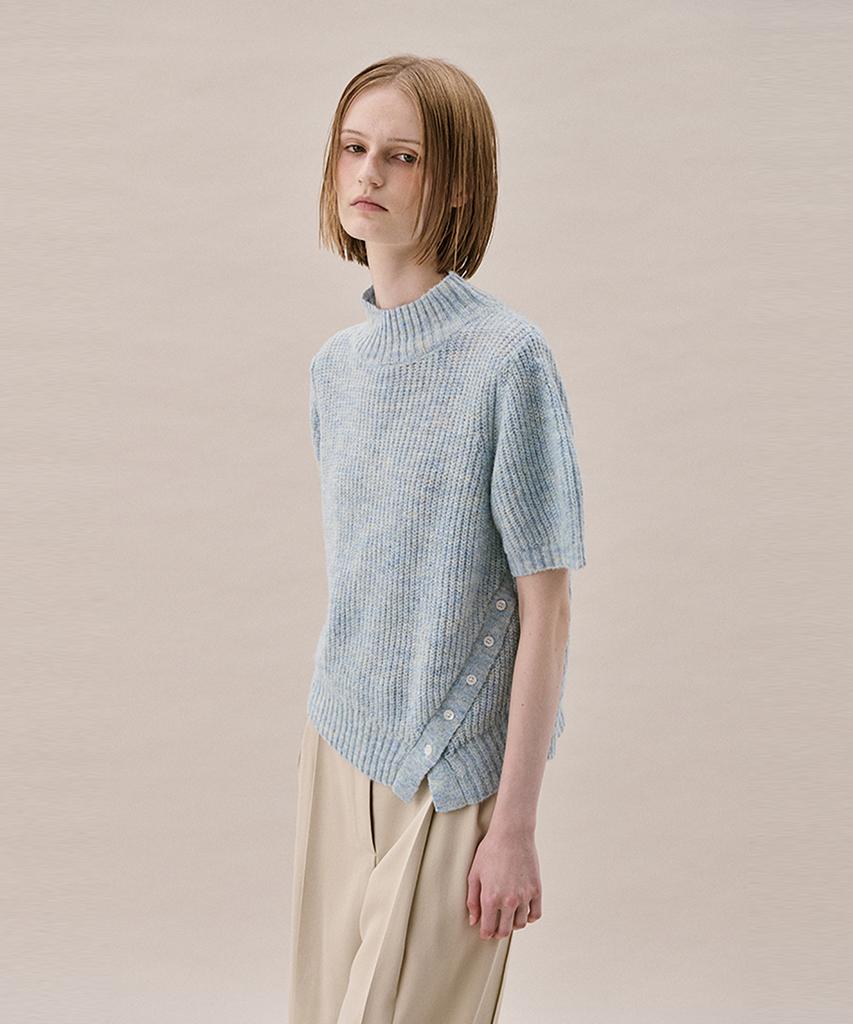AHWE Half Sleeve Sweater_Sky Blue Melange