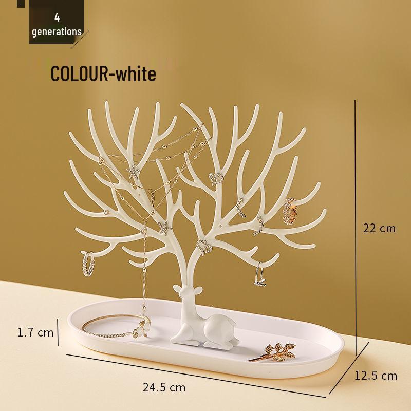 Deer Tree Shaped Jewelry Storage Rack for Earrings & Necklaces