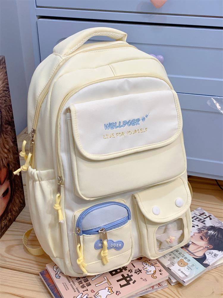 Schoolbag Korean ins College Style Backpack Large Capacity Female Elementary School Students High Value Small Fresh High School Students Versatile