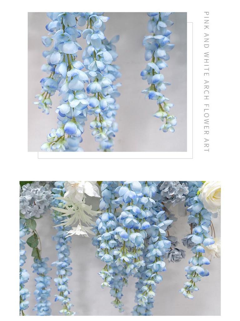 Golden Shower Flower Row Wedding Arch - Outdoor Wall Hanging Decoration