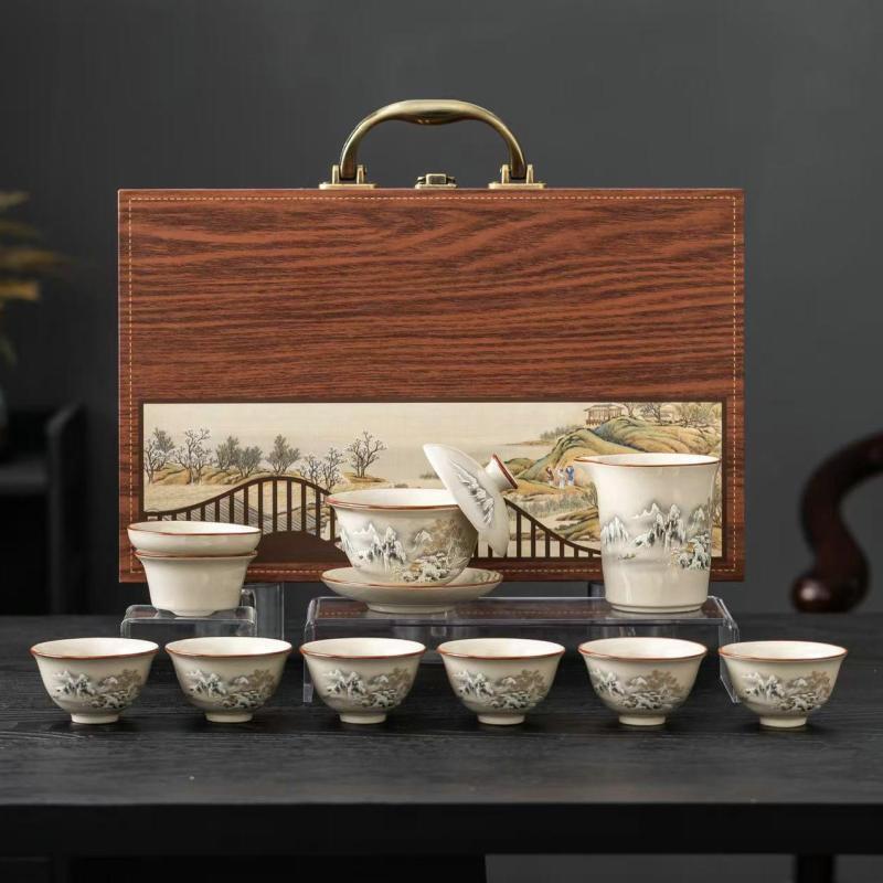 Retro Nordic Ceramic Kung Fu Tea Set