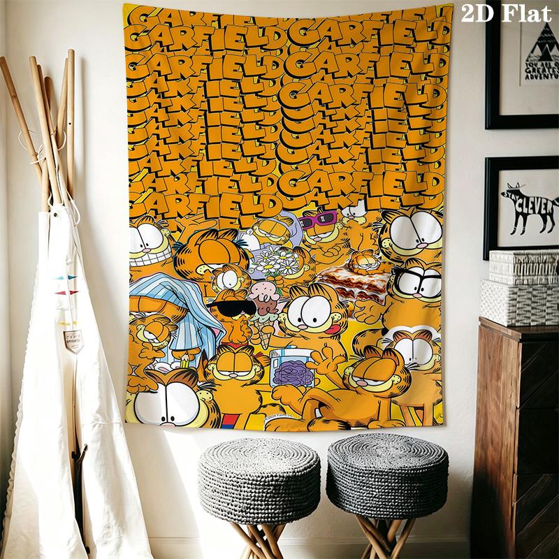 Garfield Cartoon Wallpaper Print Tapestry Fashion Print Background Cloth Wall Decoration Atmospheric Background Cloth Wall Covering Decoration