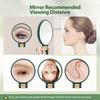30X Magnifying Makeup Mirror, Handheld Double-Sided Folding Mirror, One Magnifying Glass and One Standard Glass, 360-Degree Rotating Adjustable Handle