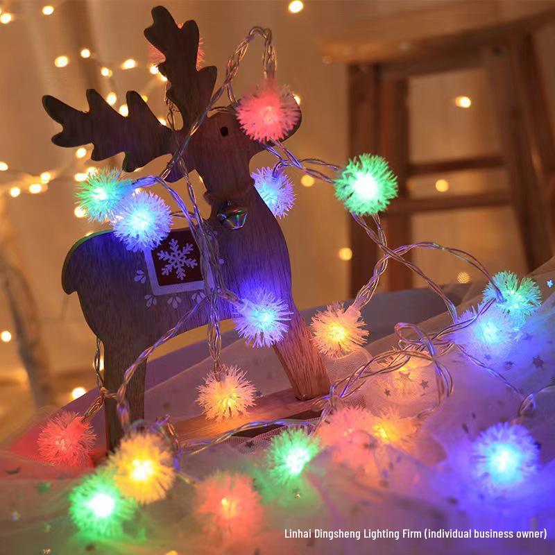 Colorful Solar LED Ball String Lights for Outdoor Christmas Decor