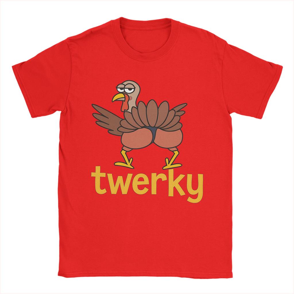 Thanksgiving Day Twerky T-Shirt Summer 100 Cotton T-Shirts For Couple Harajuku Casual Tshirt Short Sleeve Classic Top Tees
