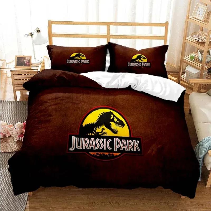 Jurassic Park Duvet Cover Set Dinosaur Bedding Sets Comforter Cover Set Single Twin Full Queen Size Youth Aldults Girl Boys Gift