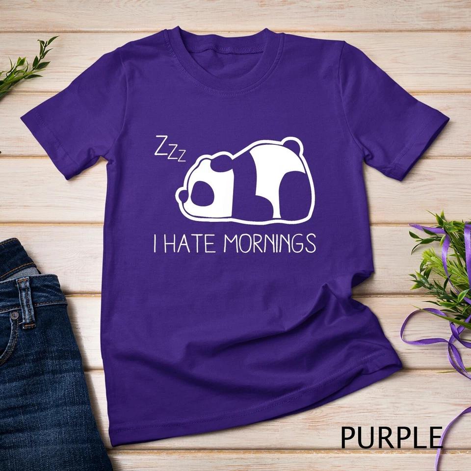 I Hate Mornings Panda Tshirt Unisex T-shirt 5 L