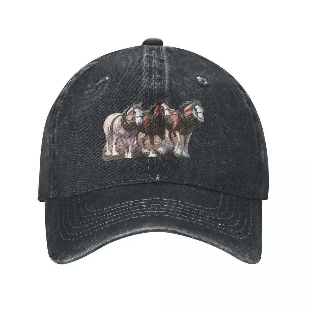 Clydesdale Horses Baseball Cap Derby Hat Foam Party Hat Golf Hat Unisex Hard Womens Beach Unisexs