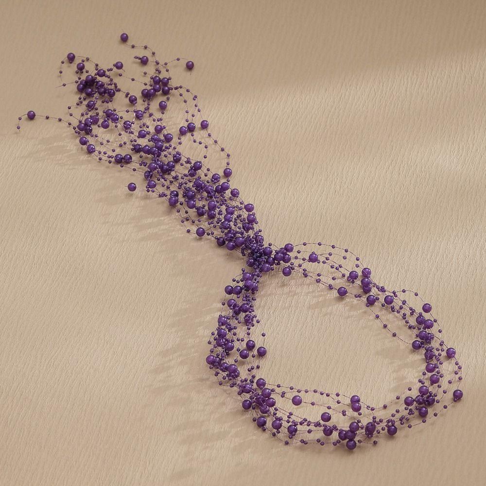 Imitation Pearl Beaded Tassel Wreath Multi-Layer Women Daily Hair Wear  Hair Accessories