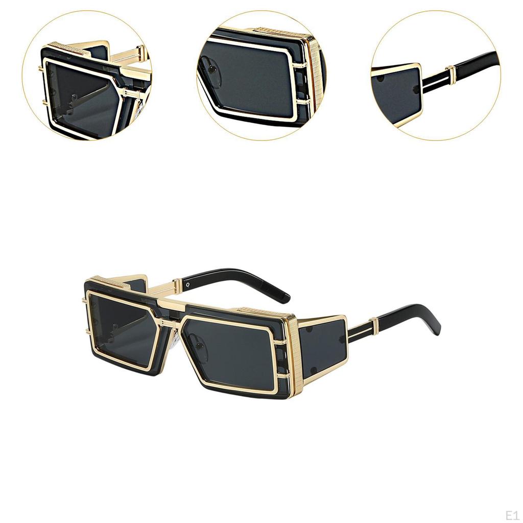 Men Square Sunglasses Sun Glasses Steampunk Modern Portable Retro Style Eyewear Trendy Eyeglasses