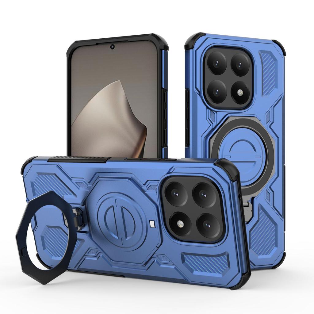 Xiaomi 15T Magnetic Ring Case 360° Rotatable [Military-Grade Drop Protection] + Metal Plate for MagSafe Phone Case