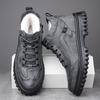 Men's High-Top Leather Snow Boots: Warm, Non-Slip, Wear-Resistant Martin Style for Fashionable Winter Wear.