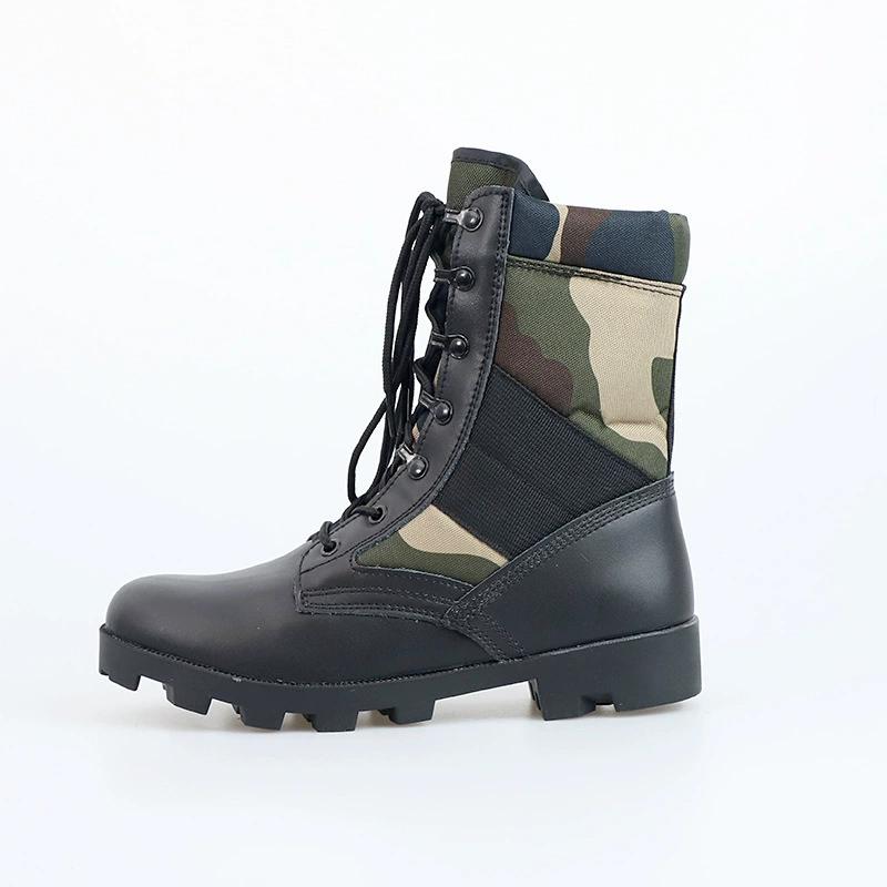 Men's High Top Desert Boots, Green Outdoor Hiking Boots, Camouflage Combat Boots, Outdoor Training Boots