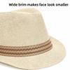 Breathable Belfry Trilby Hat Linen Jazz Beach Hat Retro Fedora Sun Hat  Men