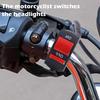 Motorcycle Handlebar Flameout Switch Motorbike ON OFF Button for E-bike Headlight Signal Lamp Universal Control Buttton 12V DIY
