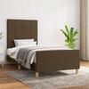 VidaXL Bed Frame with Headboard Dark Brown 90x200 Cm Fabric 3125028