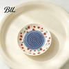 Manual Kitchen Grinding Tool Ceramic Garlic Grater Plate, Fruit Print Ginger Cheese Grinder, Mincer Multi-function Dish for Onion, Lemon, Vegetables,