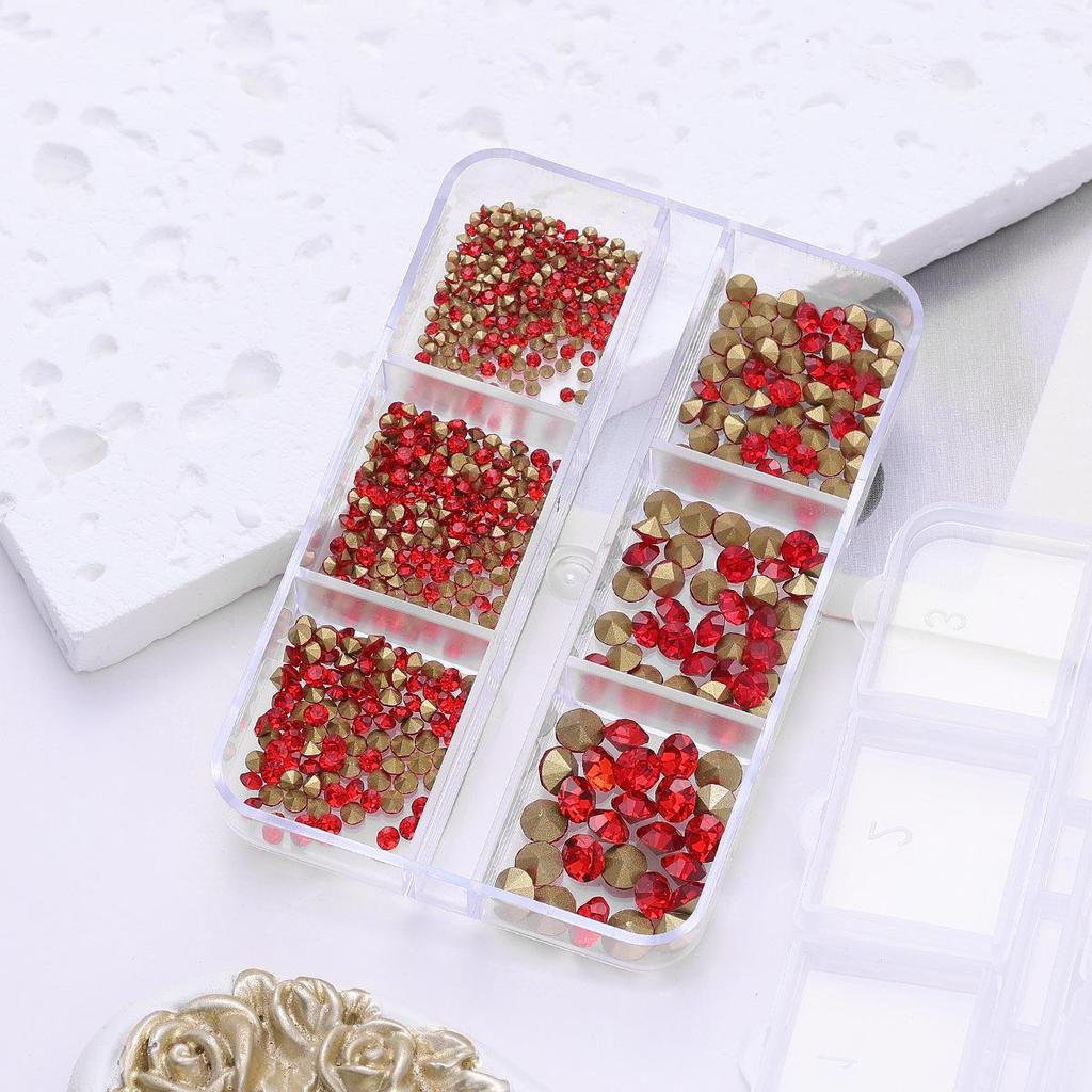 6-Gitter Strasssteine für Nagelkunst mit zerstoßenen Diamanten - Heiß verkaufte Dekorationsaccessoires