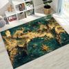 Retro Nautical Map Chart Treasure Map Compass Moto Rug for Bedroom Living Room Sofa Home Doormat Decor,Kids Non-slip Floor Mat
