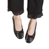 Flat-bottomed soft leather round head leather shoes autumn new soft-soled non-slip Doudou one-pedal single shoes women's shoes