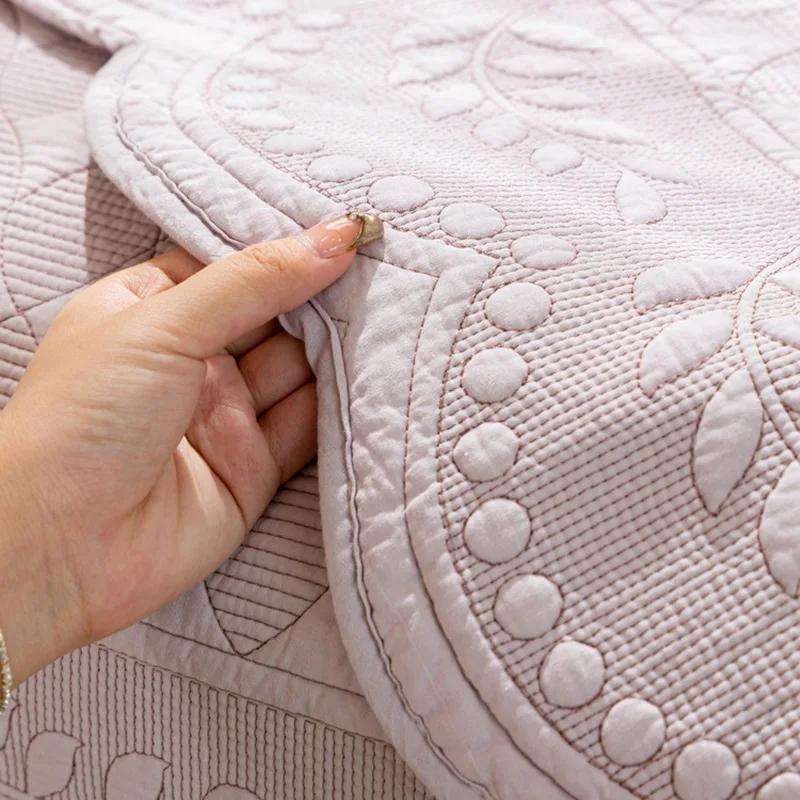 Pastoral Fresh Sofa Cushion Cotton Jacquard Sofa Cover Solid Color All Seasons Universal Couch Towel Living Room Furniture Decor