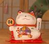 5inch Ceramic Beckoning Cat Waving Hand Lucky Cat Battery Powered Maneki Neko Best Gift Home Decoration Fortune Lucky Cat