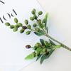 Fake Berry Plant Anti-fading Decorative Realistic Looking Beautiful Living Room 3-fork Artificial Bean Branch Flower for Household