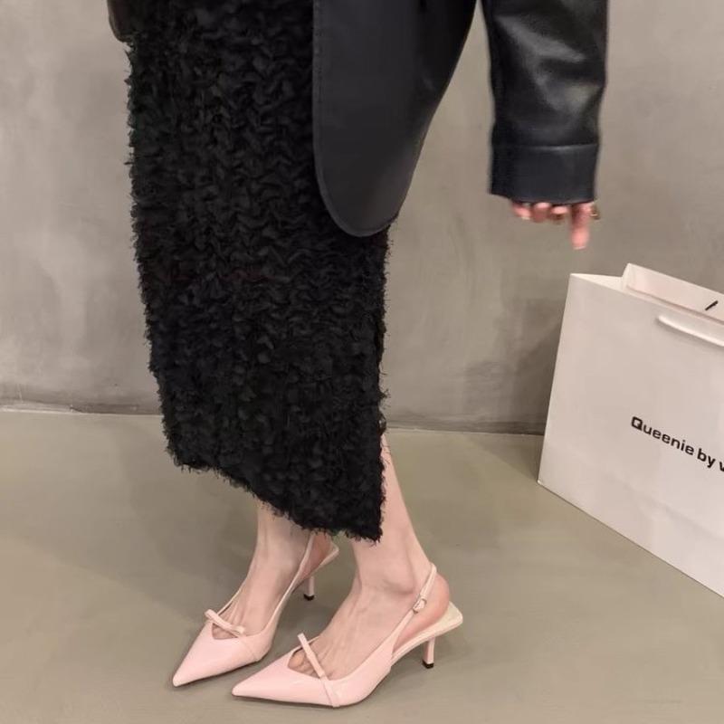 Fashion Summer High Heel Women Sandals Fashionable Butterfly-knot Dress Singbacks Pumps Elegant Party Wedding Female Shoes Zapatos Mujer