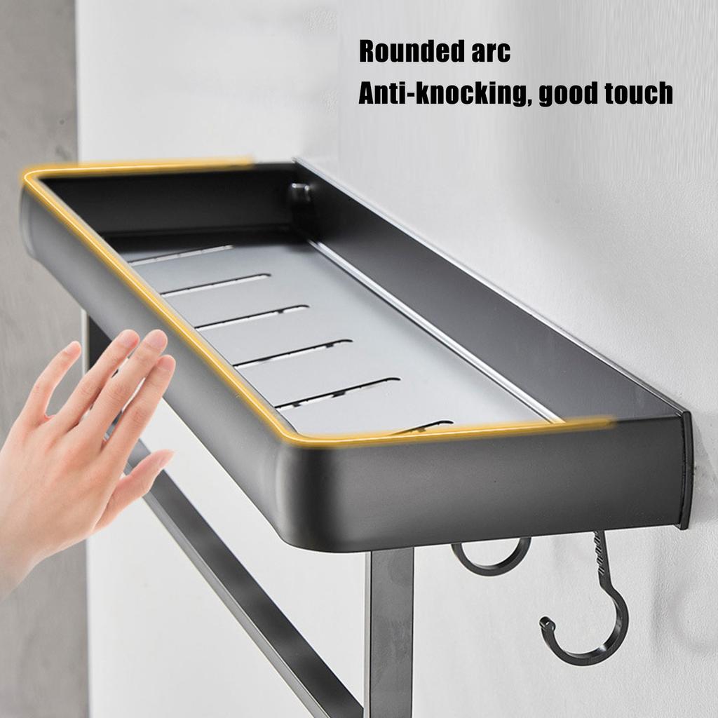 50cm Multifunctional Wall Mounted Kitchen Shelving Bathroom Storage Rack Bottle Holder(SingleLayer )