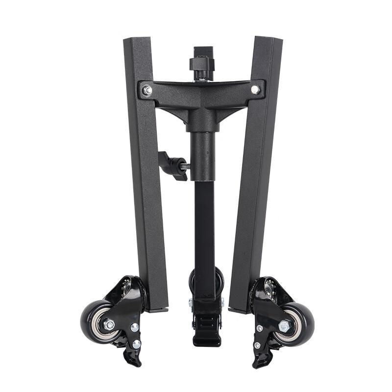 Durable Folding Floor Light Stand with Pulley, Perfect for Studio, Live Broadcast, Fill Light, Tripod, and Flash Use