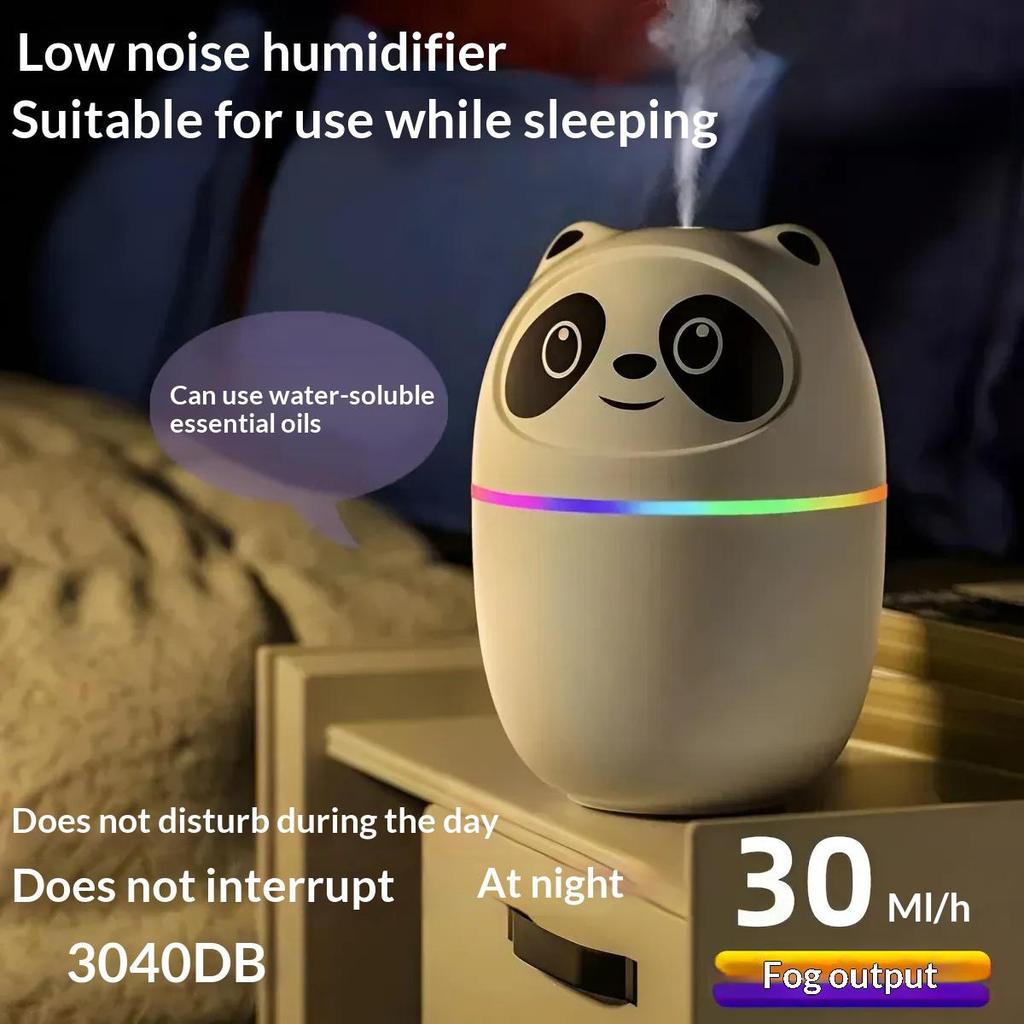 Haushalt Luftbefeuchter Diffusor für ätherische Öle im Panda-Stil, geeignet für Zuhause, Kinder, Schlafzimmer, multifunktionaler Luftbefeuchter