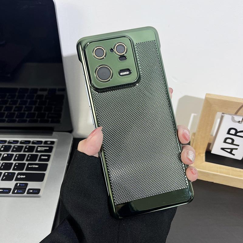 Compatible with Xiaomi 13 ULTRA electroplated cooling mesh phone case, Xiaomi 14 comes with lens protector, shockproof PC hard case