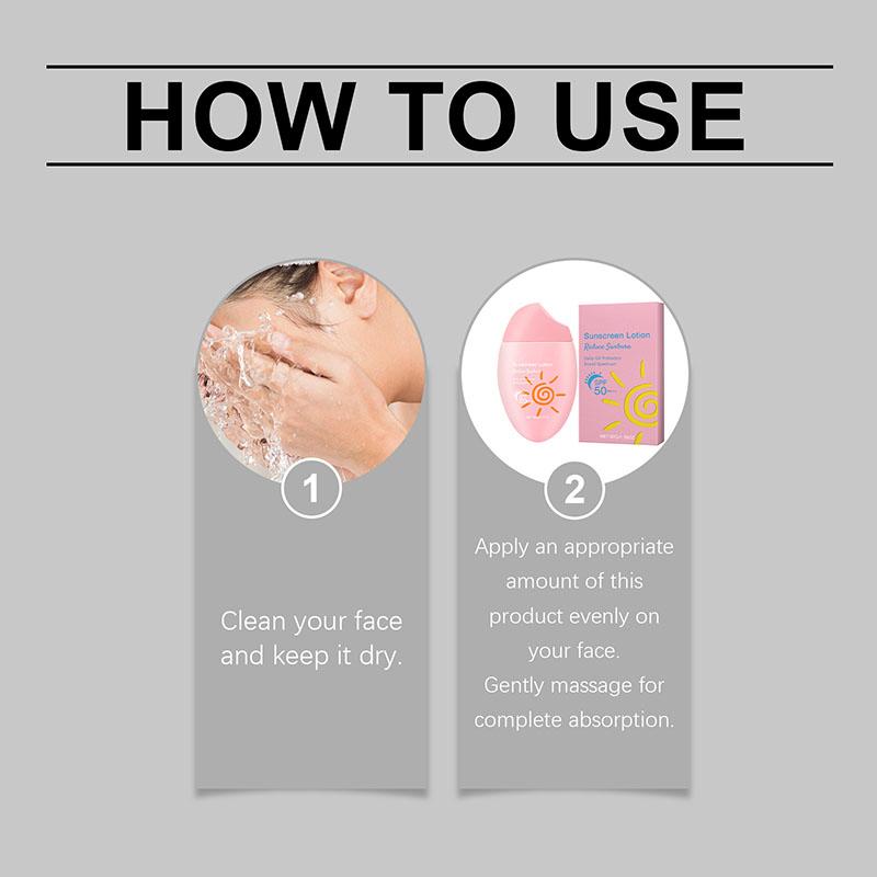 Lightweight Sunscreen Moisturizer Cream Waterproof Sweatproof Fast Absorbing No Greasy No Pilling Skin Protection For Face and Body