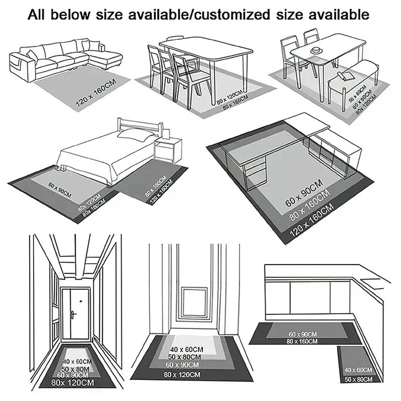 Football Area Rug Soccer Floor Decor Washable Carpet for Living Room Bedroom Kid Room Gamer Room Stylish Sports Themed Rug