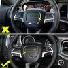 4x Steering Wheel Frame Trim Cover For Dodge Challenger Charger 2015+ Red Carbon