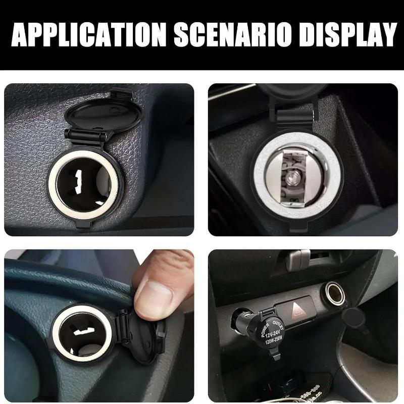 Xiaomi 120W 12V/250W 24V Small Dustproof ABS 2 Pin Cigarette Lighter for Car Boat Marine Motorcycle for Motorcycles Boats Tractor Truck