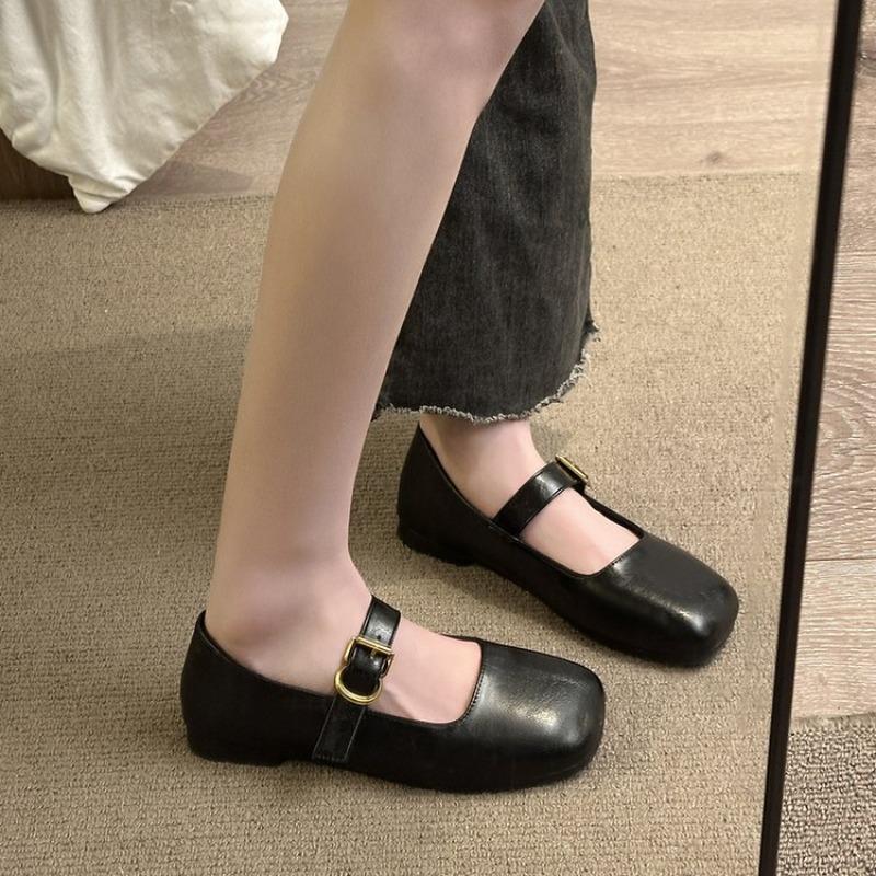 Fashion Hot Selling Square Toe Korean Shoes All-Match Low Heels Soft Female Footwear  Mouth Oxfords Women's 2025 New Summer Retro Dress